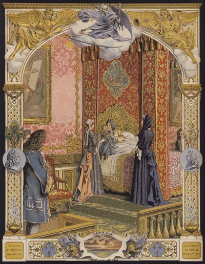 The Dying King Louis XIV Embracing the Young Louis XV for the Last Time by Maurice Leloir