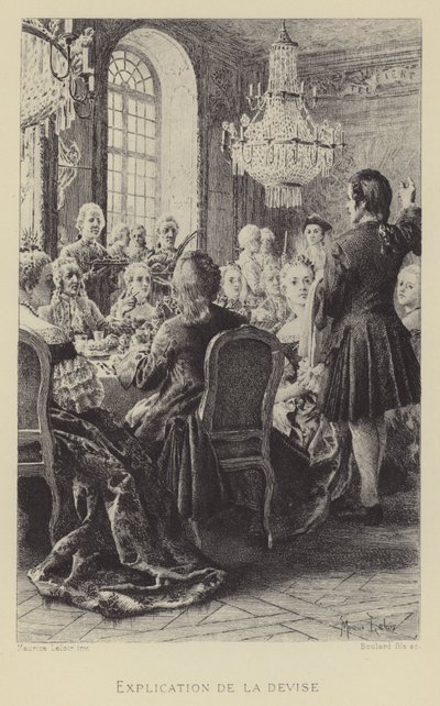 The explanation of the motto by Maurice Leloir