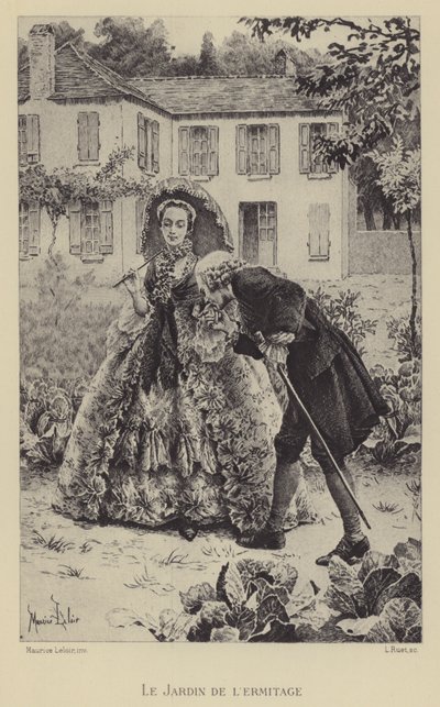 The garden of the Hermitage by Maurice Leloir