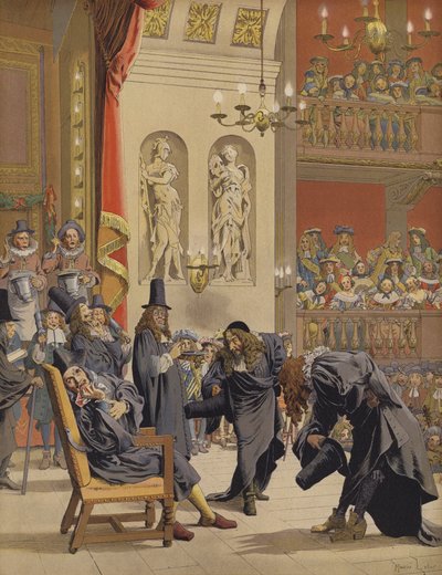 The Last Performance of Moliere, in Le Malade Imaginaire by Maurice Leloir