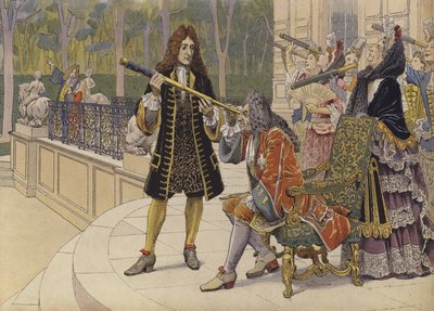 The Solar Eclipse, King Louis XIV and the Women of the Court on the Terrace of the Chateau of Marly by Maurice Leloir