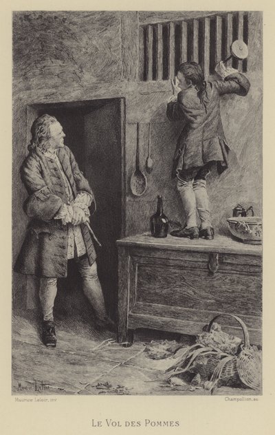 The theft of the apples by Maurice Leloir