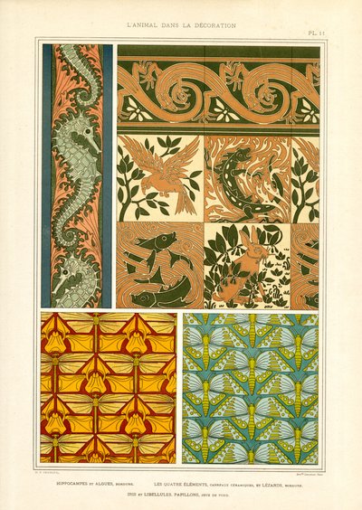 Animal Motifs in Art Nouveau Ornaments by Maurice Pillard Verneuil