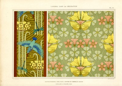 Butterflies and Birds as Art Nouveau Ornamentation by Maurice Pillard Verneuil