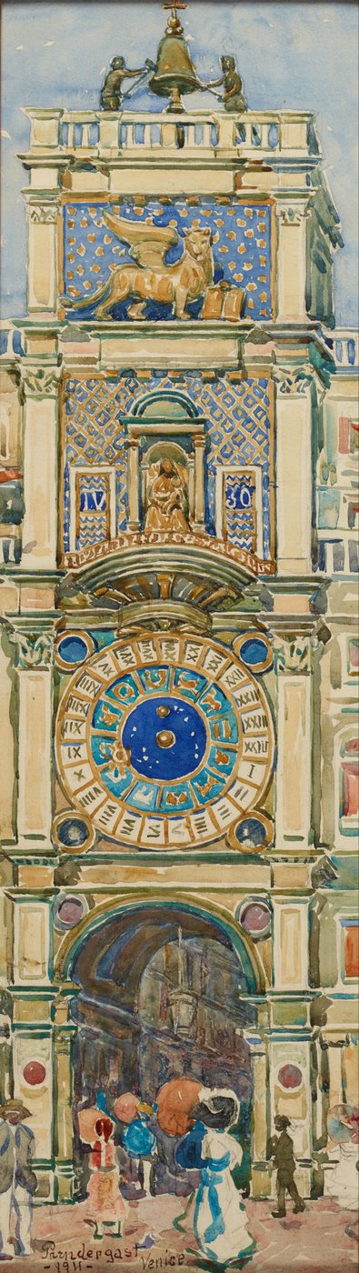 Clock Tower, Saint Mark’s Square, Venice by Maurice Prendergast