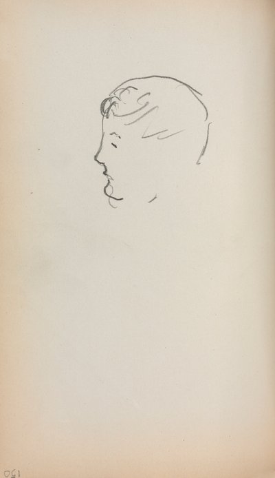 Italian Sketchbook: Head of a Man in Profile (page 150) by Maurice Prendergast