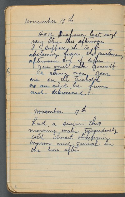 Sketchbook, page 008: Notes by Maurice Prendergast