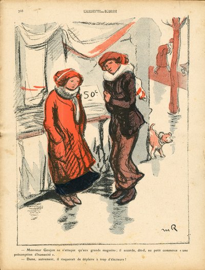 The Butter Plate, number 516, Satirical in Colors by Maurice Radiguet