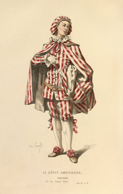 Costume for the role of Gros-Rene, c.1868 by Maurice Sand