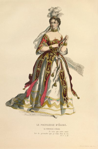 Costume for the role of The Princess of Elide, c.1868 by Maurice Sand