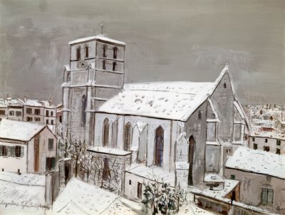 Church of Saint-André, Angoulême, in the Snow by Maurice Utrillo