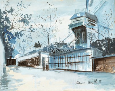 The Moulin de la Galette, Paris by Maurice Utrillo