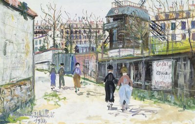 Le Moulin de la Galette, Montmartre by Maurice Utrillo