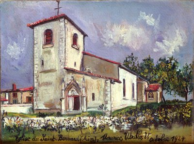 The Church of St. Bernard, Ain, in Summer by Maurice Utrillo