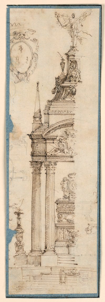 Elevation of a Catafalque for a General by Mauro Antonio Tesi