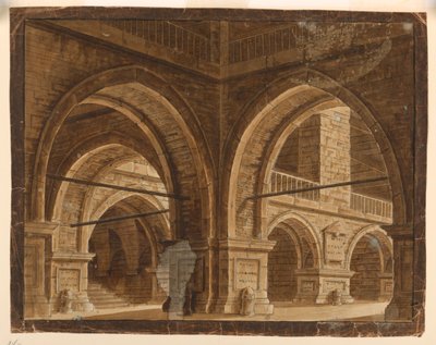 Stage Design, Interior of Large Hall by Mauro Antonio Tesi