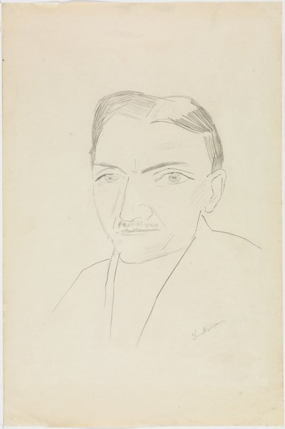 Portrait of Fritz Wichert by Max Beckmann