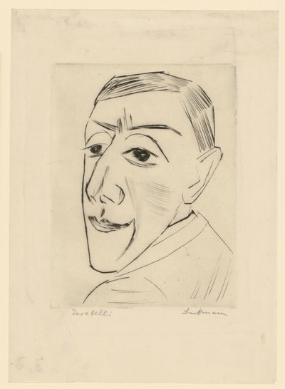 Portrait of the Actor N. M. Zeretelli (Sheet 4 from: The Third Ganymede Portfolio) by Max Beckmann