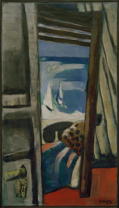 View of the Sea, Red, Gray, Blue by Max Beckmann