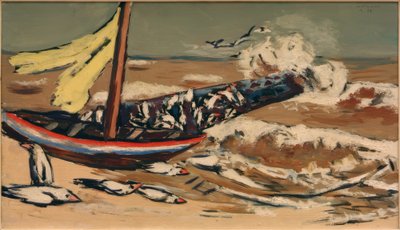 Brown Sea with Seagulls by Max Beckmann