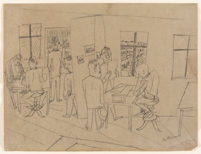 Editorial Room by Max Beckmann