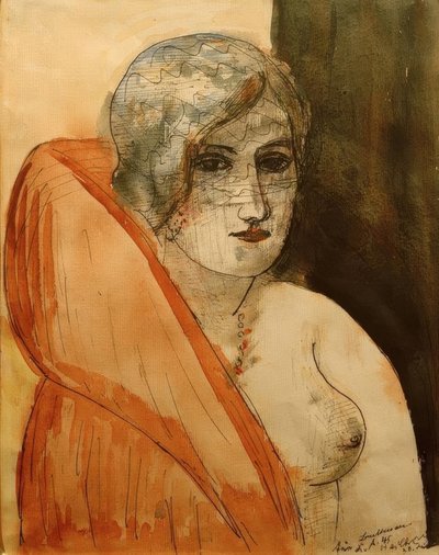 Woman in Fur by Max Beckmann