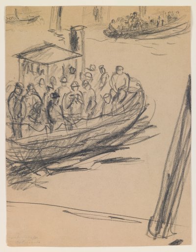 Longboat with Longshoremen by Max Beckmann