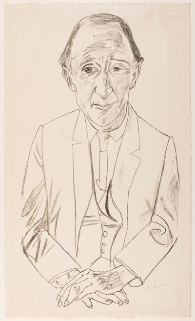 Portrait of the Composer Frederik Delius by Max Beckmann