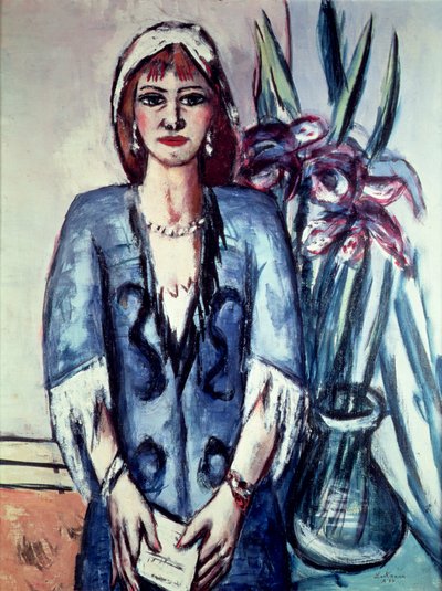 Quappi in Blue and Grey by Max Beckmann