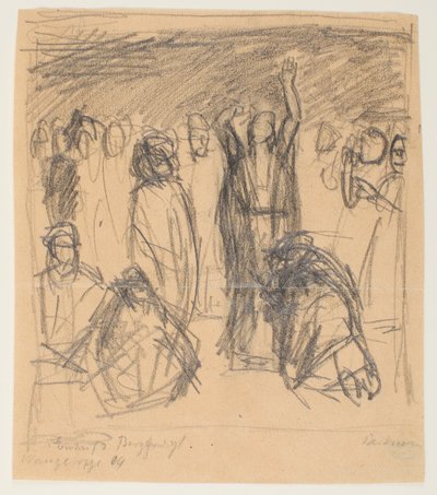 Sketch for Sermon on the Mount by Max Beckmann