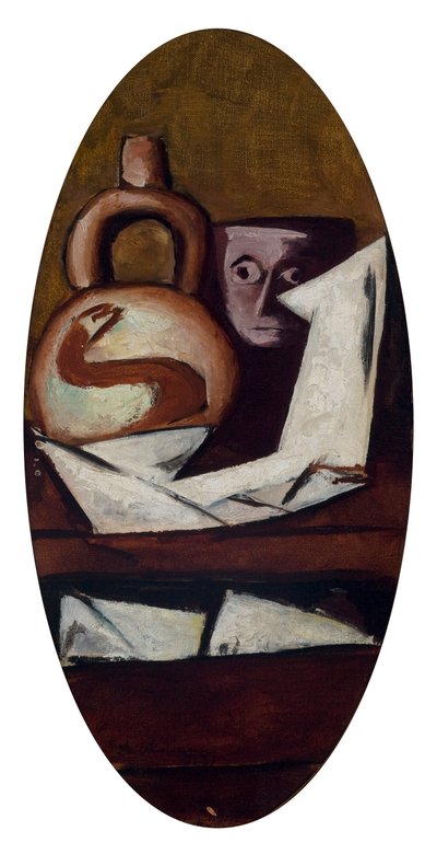 Still Life (with Mexican Figure) by Max Beckmann
