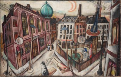 The Synagogue In Frankfurt Am Main by Max Beckmann