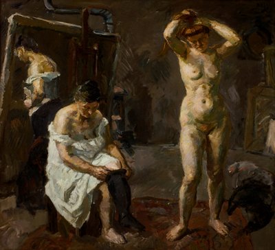 Three Women in the Studio by Max Beckmann
