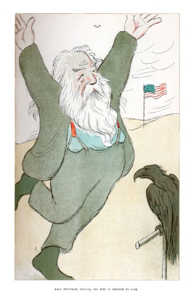 Walt Whitman, Inciting the Bird of Freedom to Soar by Henry Maximilian Beerbohm