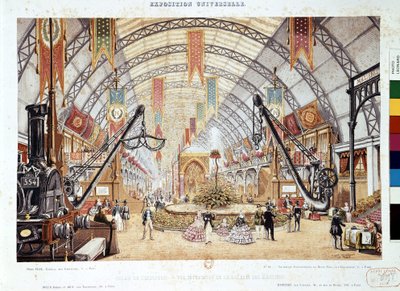 Exposition Universelle 1855: Internal View of the Engine Room at the Palais de l