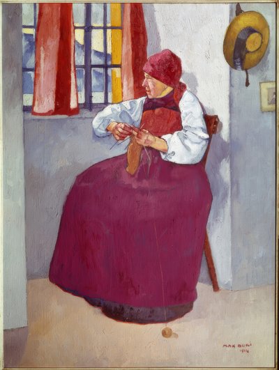 Knitting Woman by Max Buri