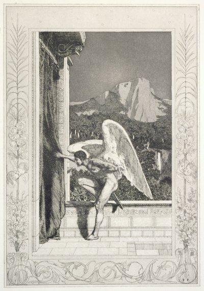 Amor’s Arrival, plate 12 from the series “Cupid and Psyche: Opus V” by Max Klinger
