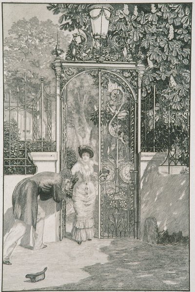 At the Gate, plate 3 from the series “A Love: Opus X” by Max Klinger