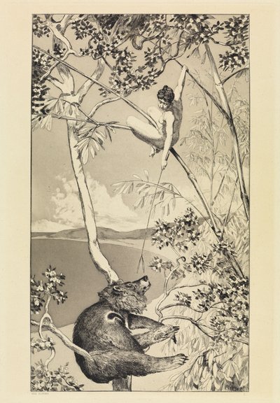 Bear and Elf (Intermezzi, Opus IV, Sheet 1) by Max Klinger