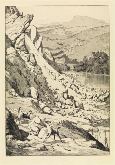 Landslide (Intermezzi, Opus IV, Sheet 6) by Max Klinger