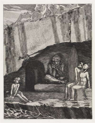 The Cave (Tent, Opus XIV, Part 2, No. 37) by Max Klinger