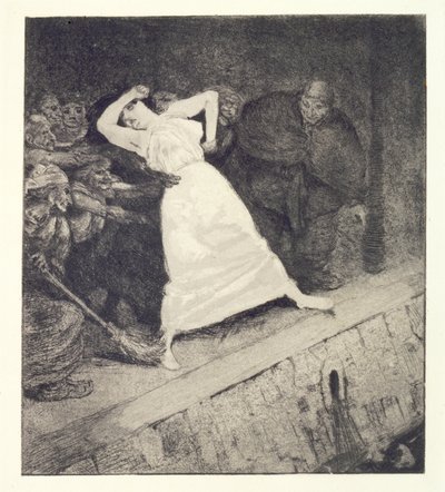 Into the Gutter!, plate 10 from the series "A Life: Opus VIII" by Max Klinger