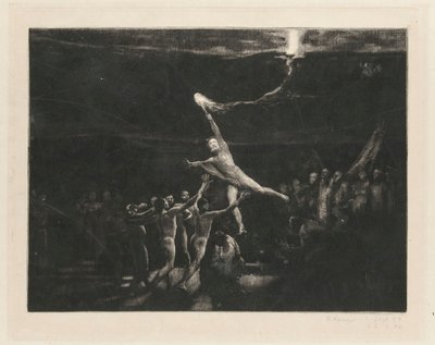 Theft of Light, Plate 12, Brahms Fantasy, Op. XII by Max Klinger