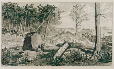 Landscape with trees by Max Klinger