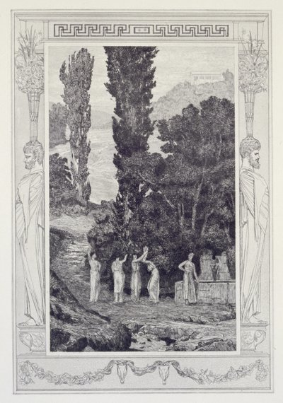 Psyche Wandering, plate 28 from the series “Cupid and Psyche: Opus V” by Max Klinger