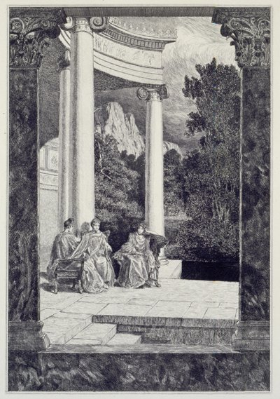 Psyche and her Sisters, plate 18 from the series “Cupid and Psyche: Opus V” by Max Klinger