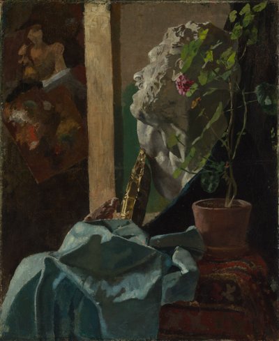 Still Life with Plaster Bust by Max Klinger