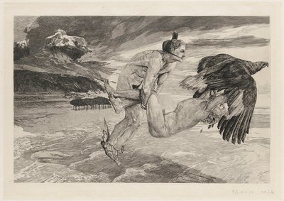 Abduction of Prometheus, Plate 14, Brahms Fantasy, Op. XII by Max Klinger