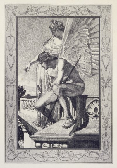 Venus shows Psyche to Cupid, plate 4 from the series “Cupid and Psyche: Opus V” by Max Klinger