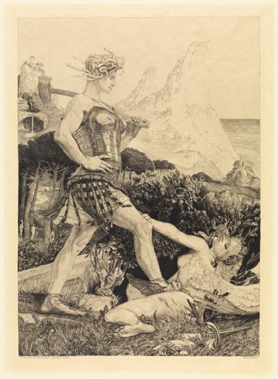 Time and Fame (On Death, Part Two, Opus XI, Plate 11) by Max Klinger